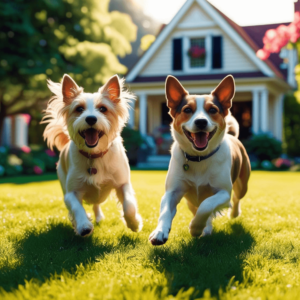 Dogs in Yard